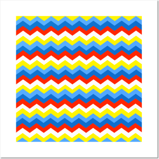 Primary Color Neck Gator Chevron Primary Colors Posters and Art